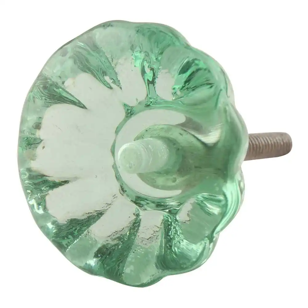 New Decorative Green colour round glass cabinet knob new design knob