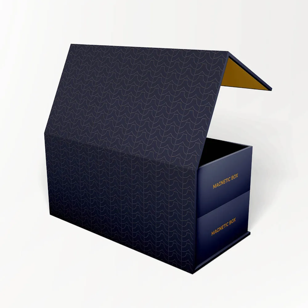 Lionwrapack Custom Printed Cardboard Rigid Hardbox Double Layer Magnet Box Packaging Luxury Folding Gift Boxes With Magnetic Lid