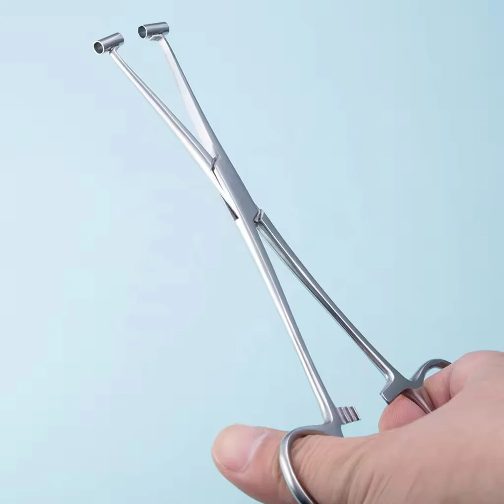 Body Piercing Forceps Stainless Steel Needle Pipe Clamp Tweezers Open Close Ring Ball Plier Lip Belly Septum Piercing Tools
