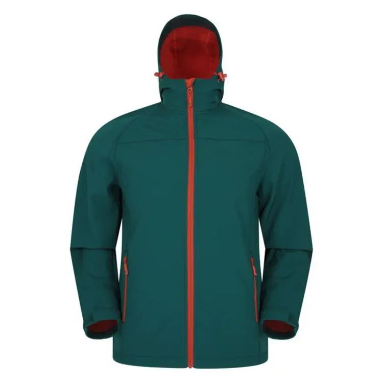 Custom Men Sports Softshell Jackets Outdoor Camping Coats Thermal Waterproof Softshell Hiking Jacket With Hood