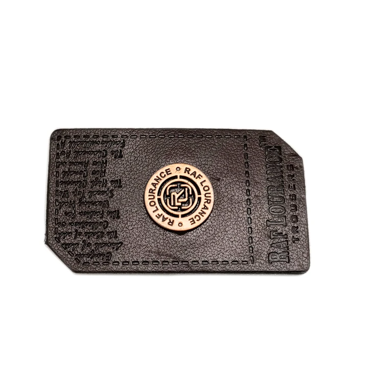 2022 Factory Custom Metal Leather Labels PU Leather clothing Patches PU Patch tags For Garment Bag denim