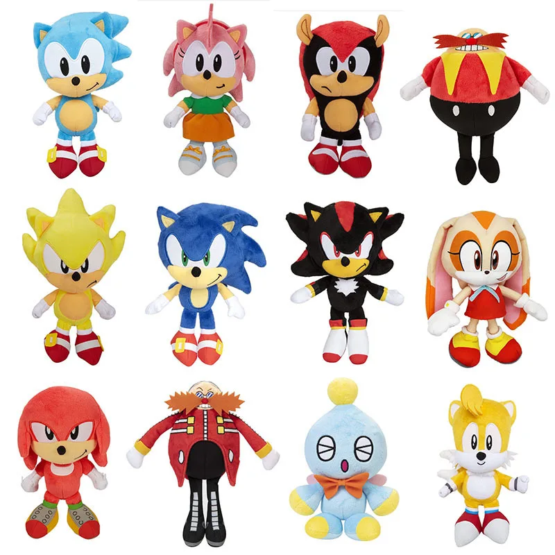 YIWU ALLSHINE Newest Super Sonic Plush Doll Stuffed Anime Sonic Hedgehog Action Figure Toy Peluches Gold Sonic