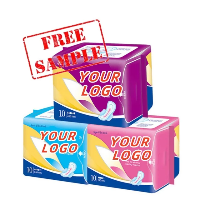 Custom Logo Hygene Products Oem Top 10 Disposable Ultra Thin Medical Bamboo Sanitary Pads Organic