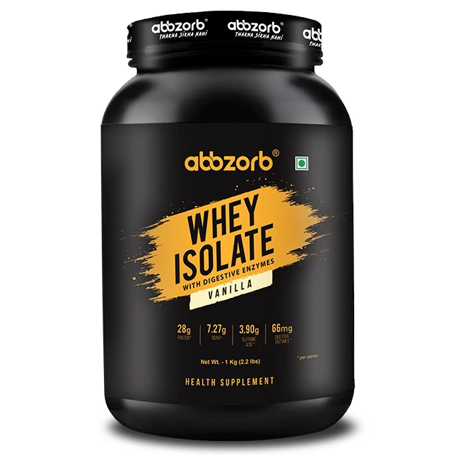 Weight Loss Whey Isolate Protein 1kg Vanilla Flavoured For Gym Daily Men Women For Exercise Protein Shakes