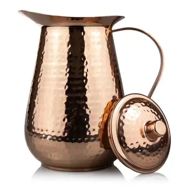 Best Design Quality Handmade Hammers Pure Copper Water Milk Jug Set Pitcher for Home Coffee Factory Sale Low Price