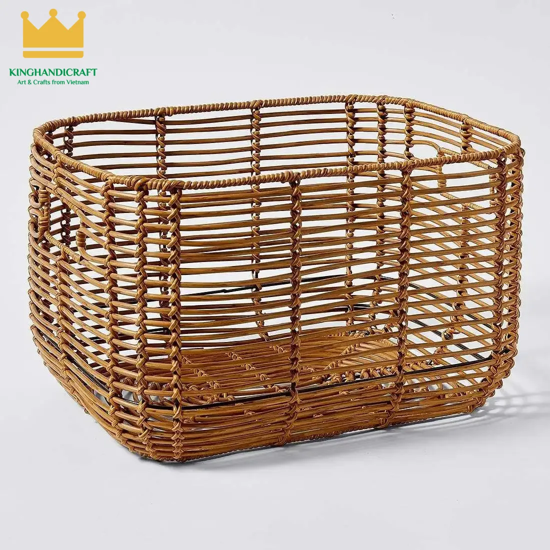 Natural Rattan Storage Basket Unique Design 100% Classic Handmade Rattan Laundry Basket