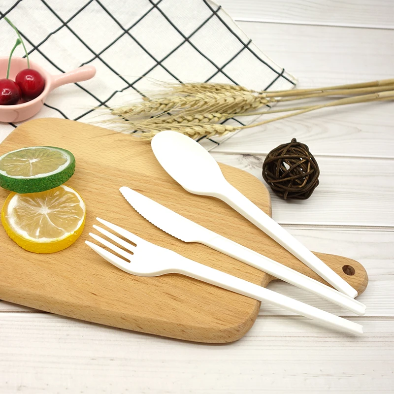 7inch CPLA cutlery knife, fork, spoon dinnerware set biodegradable cutlery, disposable
