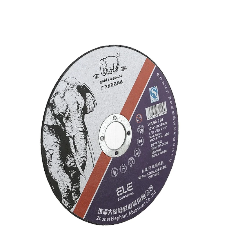 Gold Elephant factory ultrathin cutting disc 4 inch 107mm grinding wheel