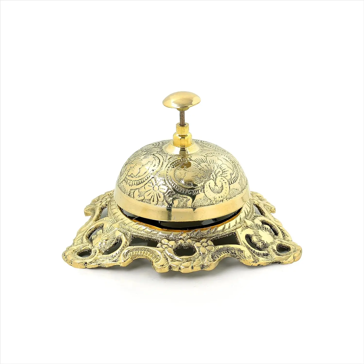 Brass Decorative Office Desk Call Bell with Bang of A Sound Solid Premium Brass with Local Art Work wireless door bell