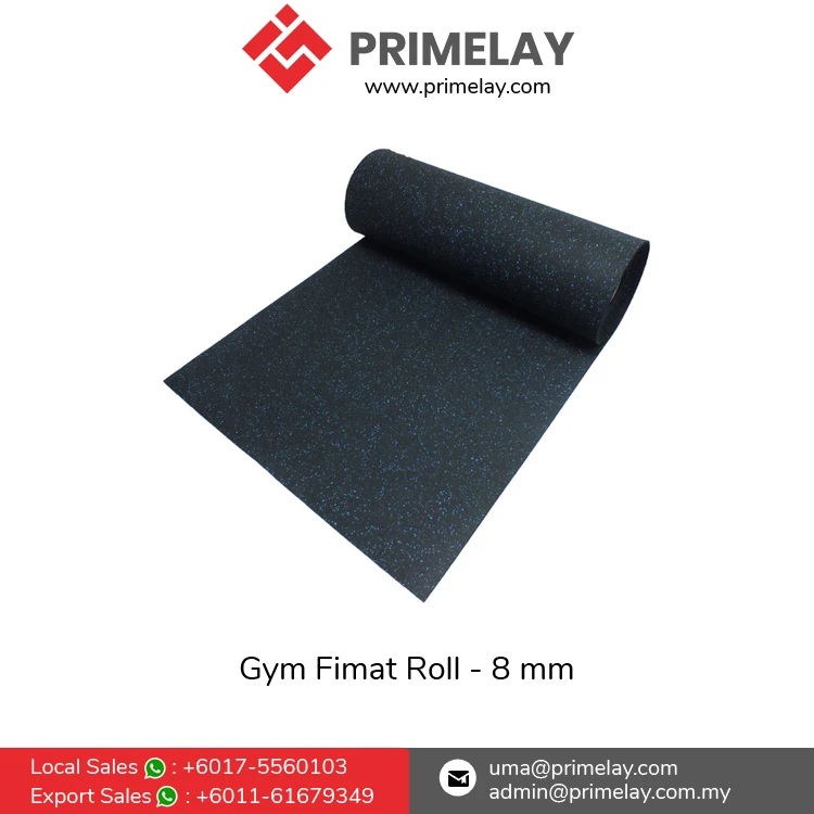 Competitive Price Rubber Flooring Accessories 8mm Fitmat Roll | Heavy Duty Fitmat Performer Roll for Indoor Fitness Flooring
