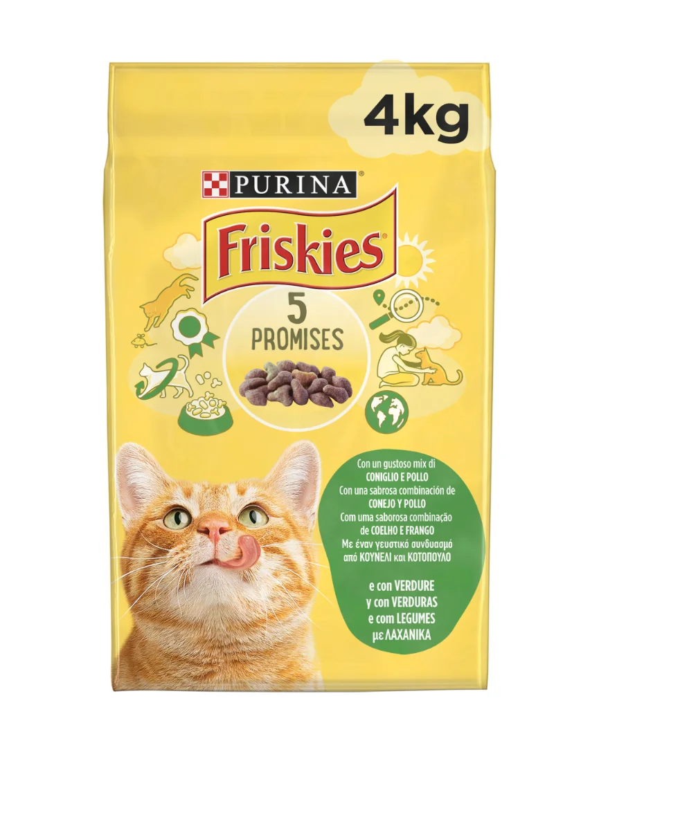 Adult Cat With a tasty Dry Food with Rabbit, Chicken and Vegetables 4Kg with selected quality ingredients