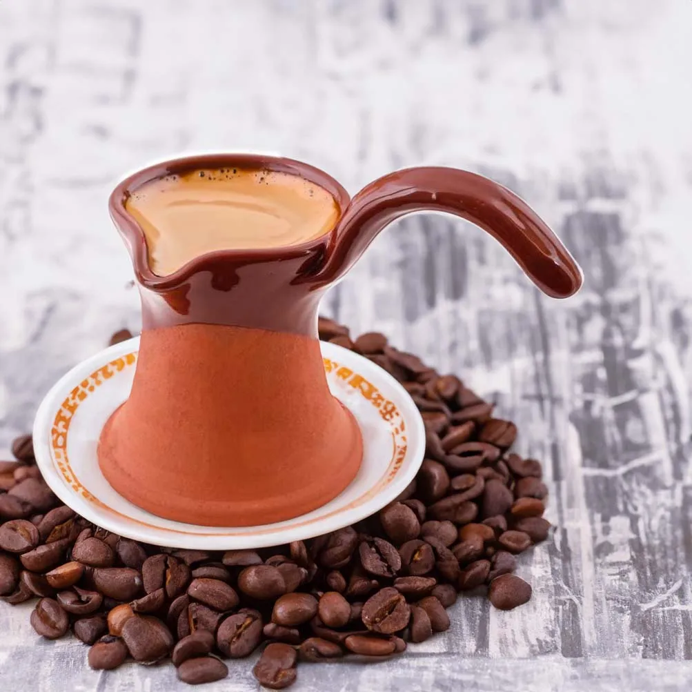 Глиняные турецкие кофейники традиционные натуральные оптовая продажа Заказные цвета и дизайн с ручкой для керамического вармета турецкого