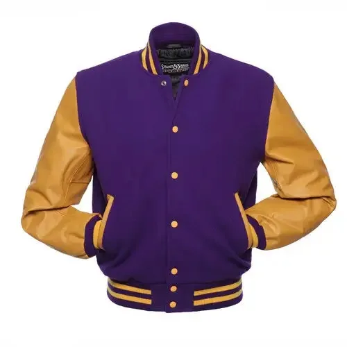 OEM ODM Casual Wear High Quality Customized Logo Printing Light Weight Full Sleeves Men Varsity Jacket