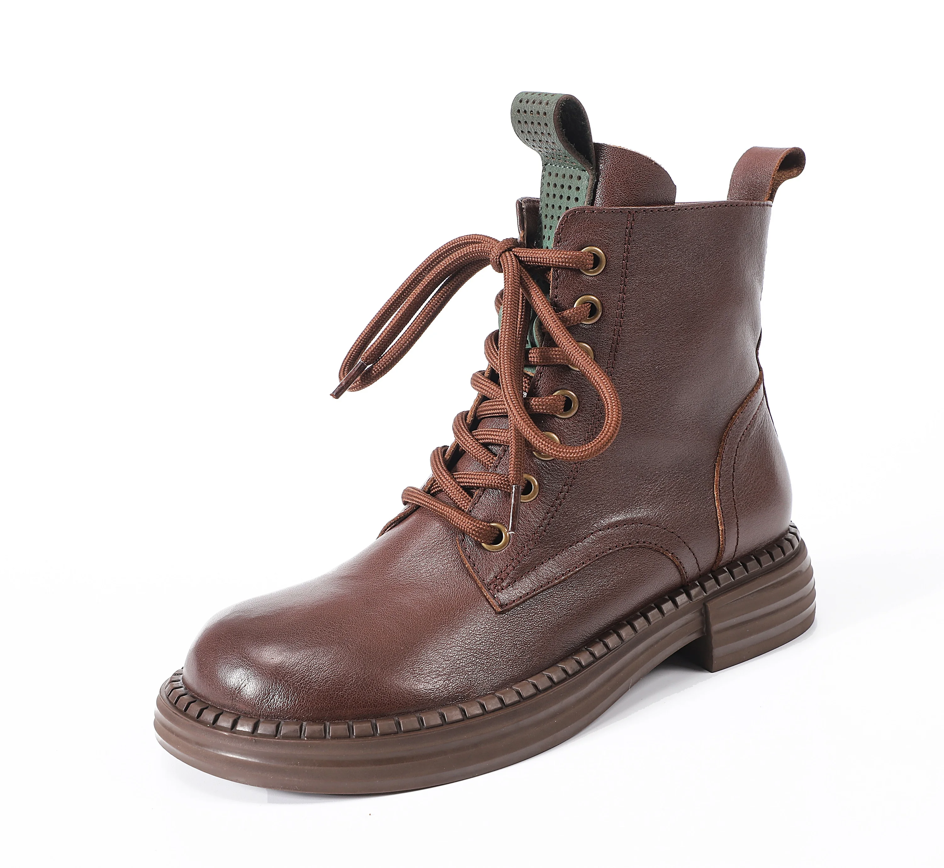 2023 Fashion top layer cowhide martin boots casual soft fur winter boots motorcycle martens boots women