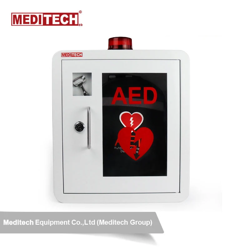 first aid box  with key AED  Alarmed Box for Automated External Defibrillator ( Cabinet)