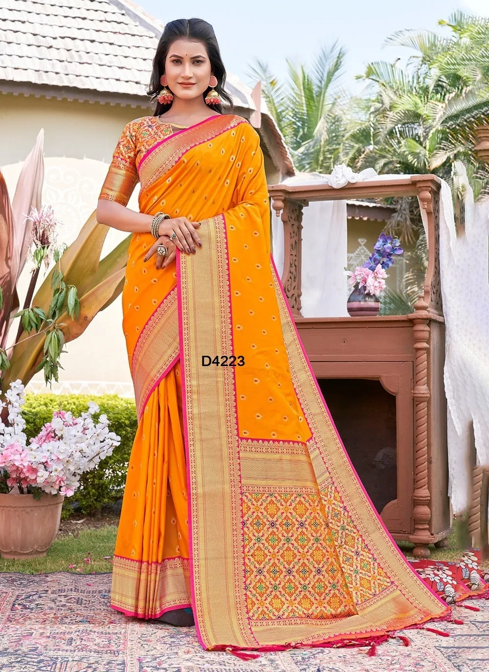 Dgb Exports Banarasi Soft Satin Silk Sadi Cotton Gorgeous Silk Saree With a Contrasting Blouse 2023 collection indian wear