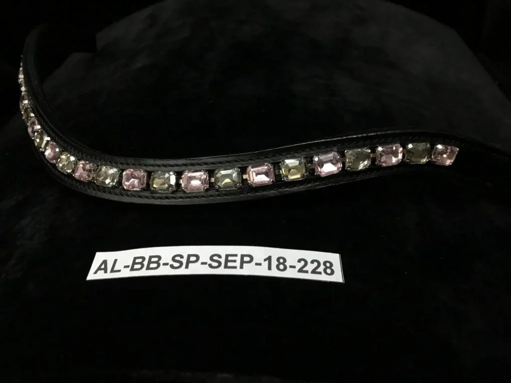 OEM ODM HORSE LEATHER BROWBAND FANCY DIAMANTE JEWELLED DESIGNER BROWBAND FOR HORSE SHOWS BULK MANUFACTURER FROM INDIA