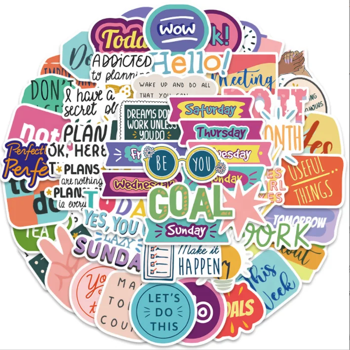 Waterproof Decorative Graffiti Stickers For Notebook Macbook Laptop PVC DIY Plan sticker