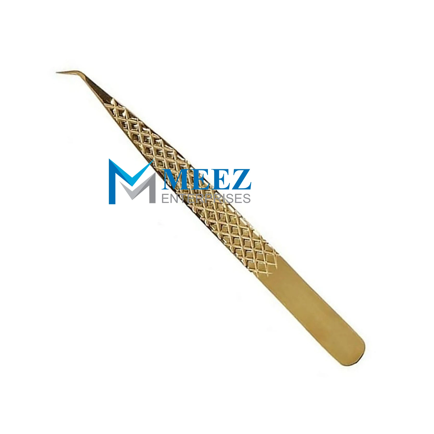 Fiber Tip Private Label Custom Lash Tweezers Strong Hold Slim Thin 90 Degree Volume Tweezers