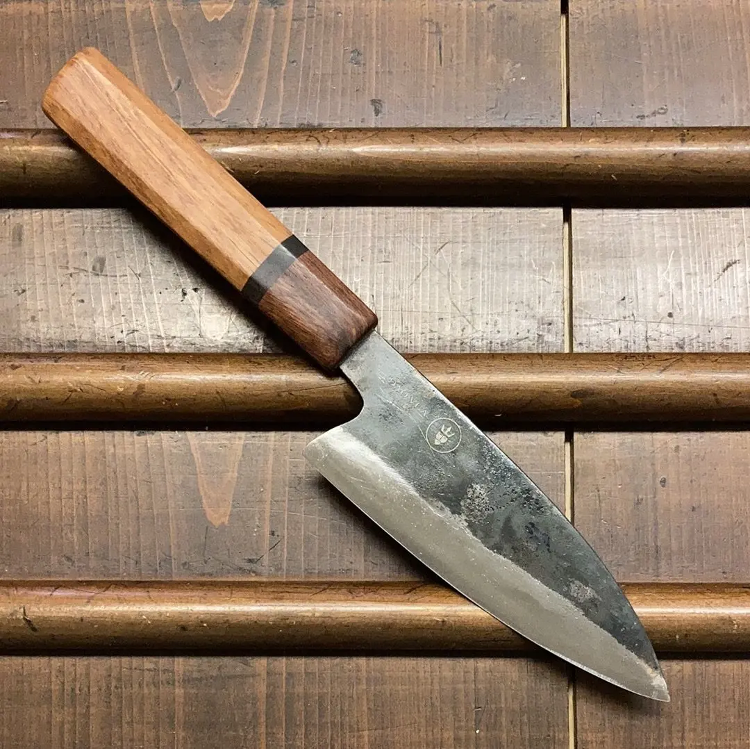 Kitchen Knife Tall Petty 130 Hand Forged Knife Handle Chef Knives Russian Leaf Spring - Carbon Steel Sustainable,stocked