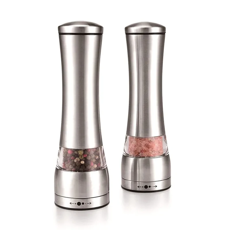 Premium  Adjustable Coarseness Ceramic spice salt and pepper shakers Large Capacity Stainless Steel Manual Salt and Pepper Mill