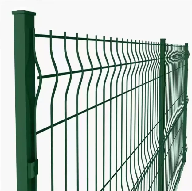 BOCN Durable welded 3D curved metal galvanized powder coated 3d folding wire mesh vinyl fencing panels mesh and poles