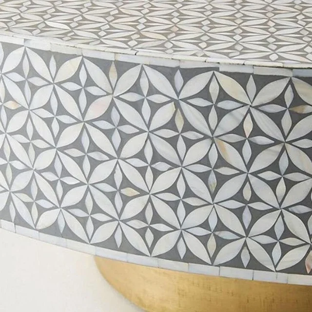 Bone Inlay Center Table Modern Living Room Furniture Customized Designed & Size Available Coffee Table Inlay Table For USA UK