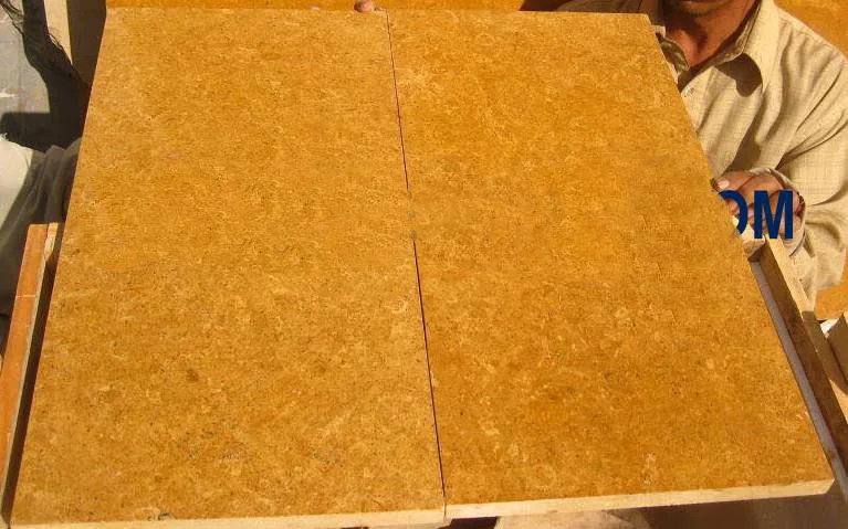 Premium Indus Gold Marble Tile in Custom Sizes, Pure Stone Indus Gold Marble Tiles, Pakistan Indus Gold Marble Tile