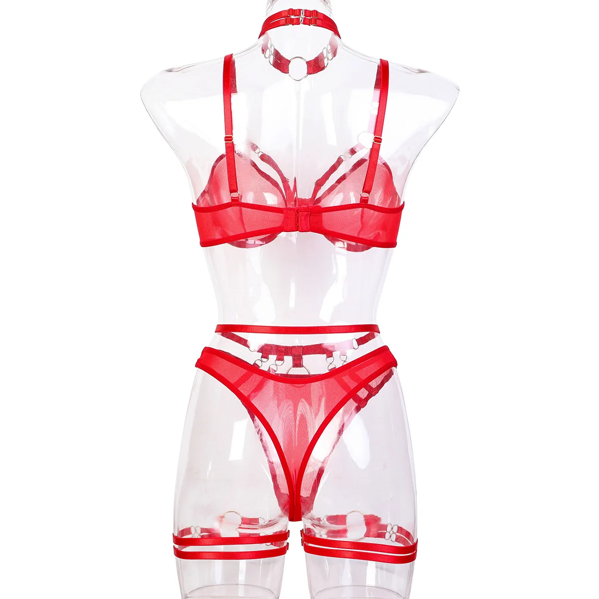 Open Crotch Neon Nighty Lingerie Set Garter Belt Sexy Lingerie Woman Hot Sexy Babes Photos