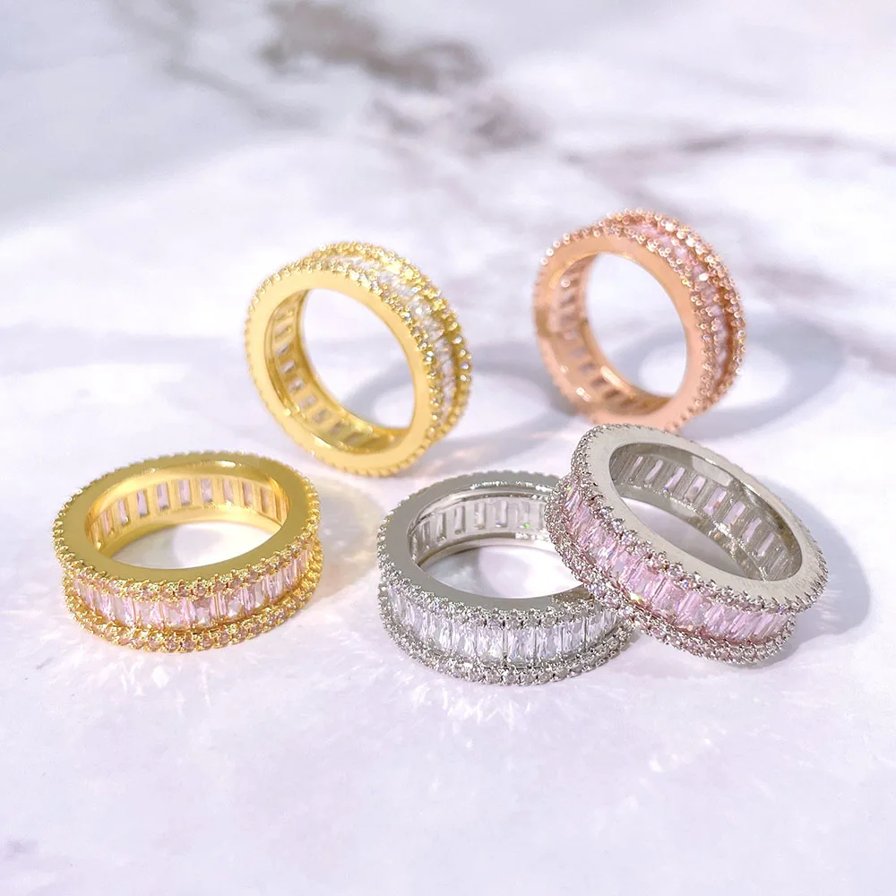 925 sterling silver custom rectangle shape stack rings gold plated no tarnish rainbow colorful neon 925 silver rings for women