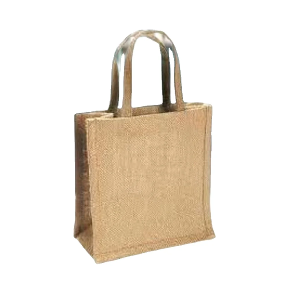 Custom logo hemp linen burlap jute fabric tote gunny beach bags shopping wholesale manufacturers