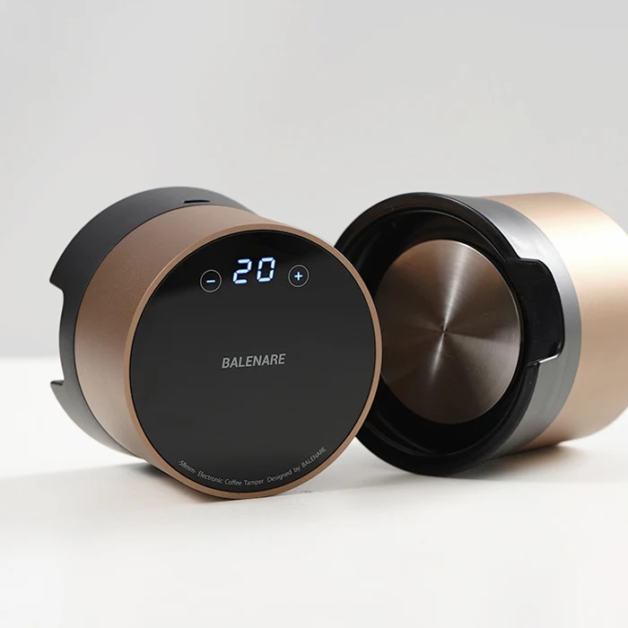 Portable Electronic 58.5MM Coffee Press Automatic Flat Press Coffee Bean Powder Adjusting Pressure Espresso Coffee Tamper