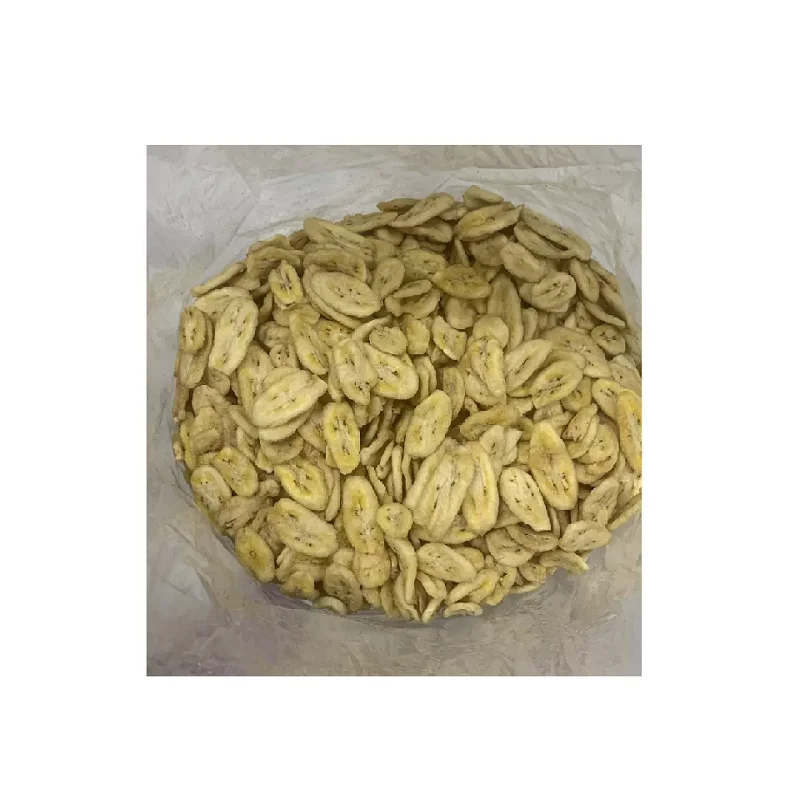 Vietnam Supplier Instant Banana Snack Dried Fried Banana Crispy Banana Chips With Oval And Round Slice