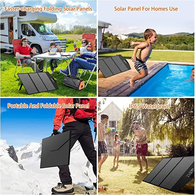 Outdoor solar charging handbag 60W 100 wattsolar panels Customized Perovskite Solar Panel Environmental Power Bank Solar Charger