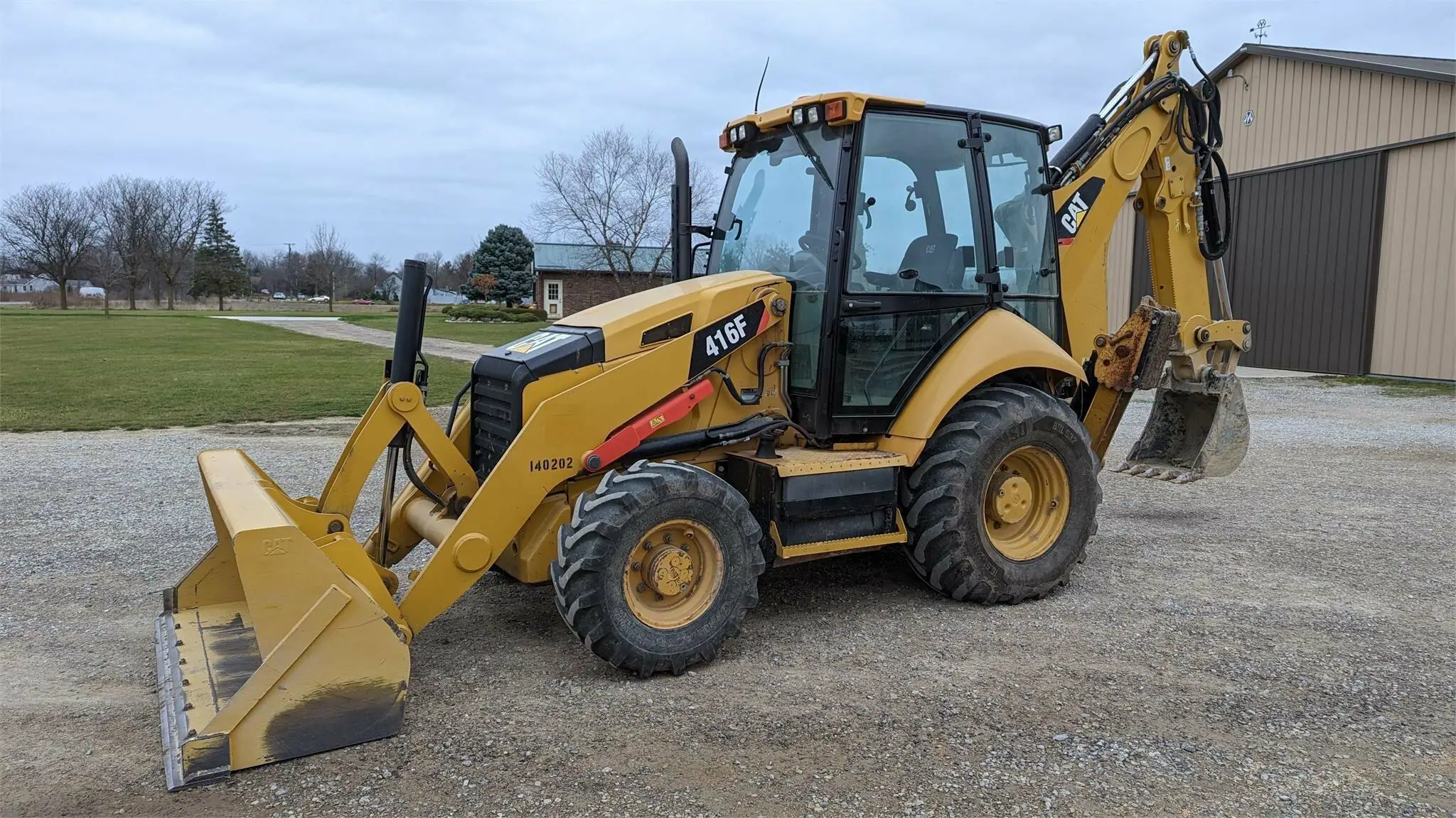 2014 погрузчик Caterpillar 416F с фронтальным погрузчиком моторный насос коробка передач гидравлический цилиндр используется