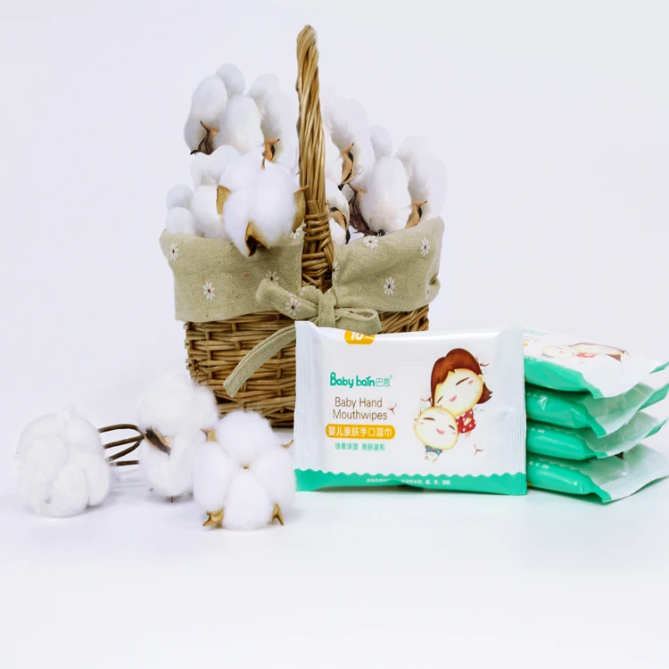 Wholesale Private Label Custom Logo Disposable Alcohol Free Non Woven Spunlace Fabric Baby Wet Wipes