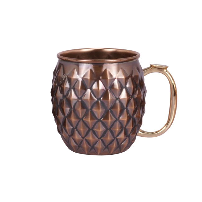 Manufacturer of Hammered Moscow Mule Mug Solid Copper High Quality Moscow Mule and Vodka Copper Mug