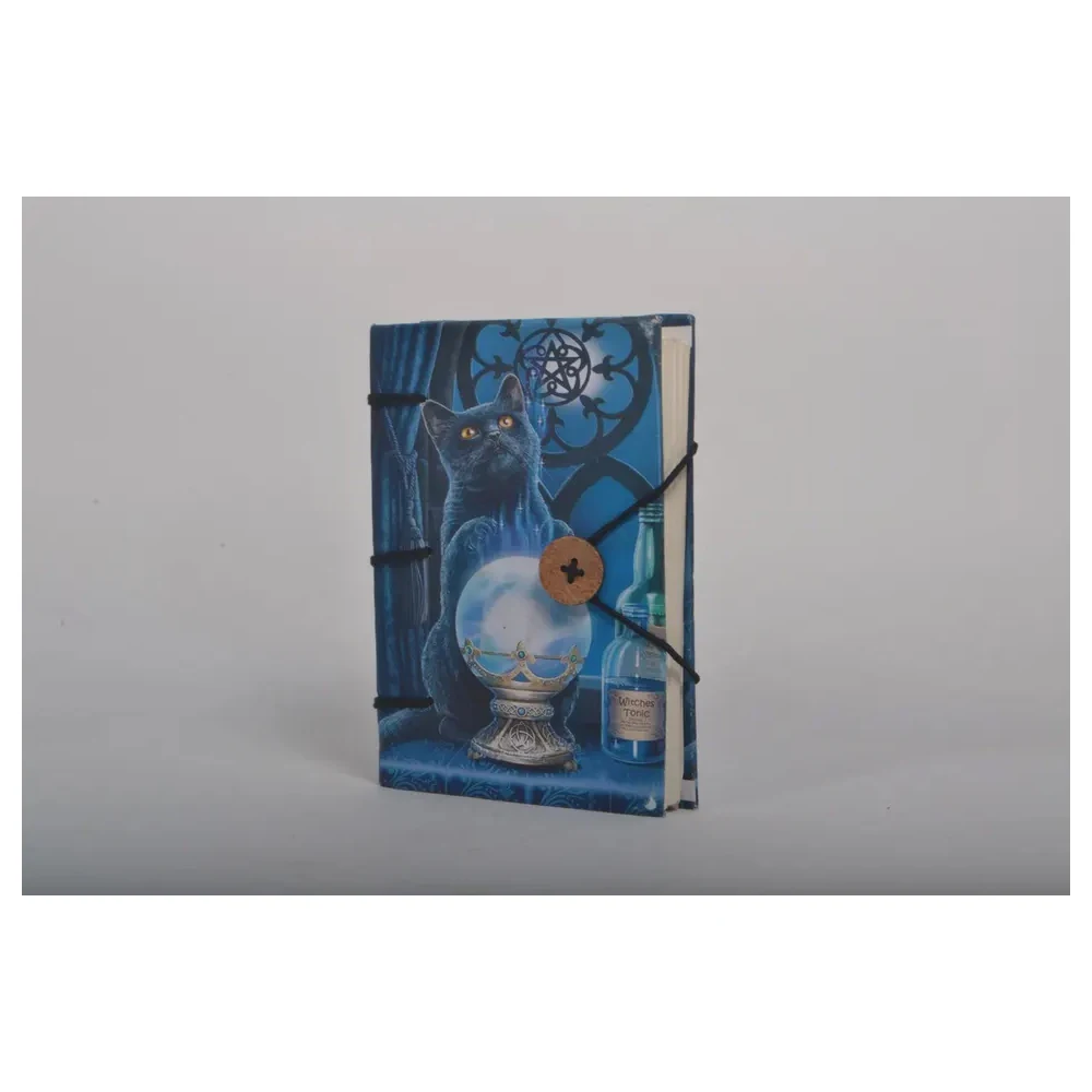 New Cat Printed Vintage Journal With Decor Book Of Shadows Goddess Witchcraft Spell Of Shadows Leather Journal