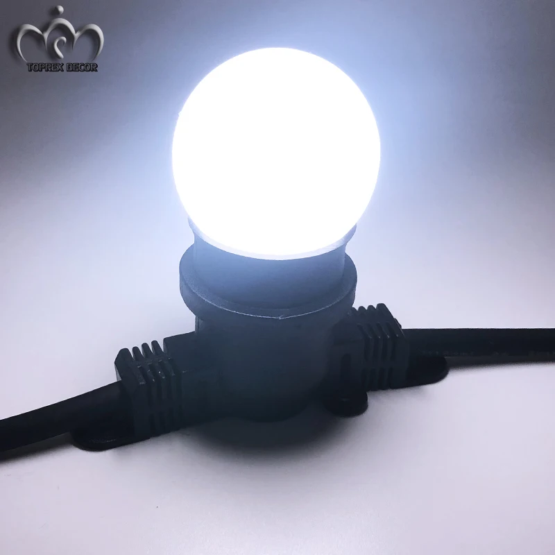 Connectable E27 String Edison Festoon Lights Shatterproof Led Lighting Ball Decoration 12V Outdoor Light Bulbs for Patio IP65