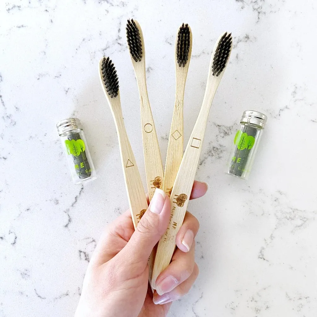 Bamboo toothbrushes for children toddler and adults cute kids tooth brush set cheap price brushes for teeth