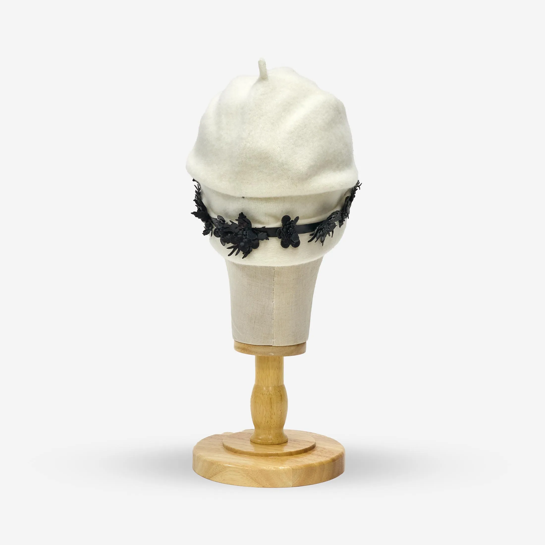 Premium Wool Beanie with Flowers - Beautiful, Warm, Comfortable Womens Hat - Elevate Your Floral Winter Style