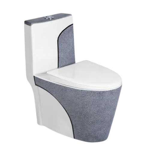 Bathroom Luxury Style Golden Line Round One Piece Commode Ceramic Gold And Black Toilet For 5 Star Hotel