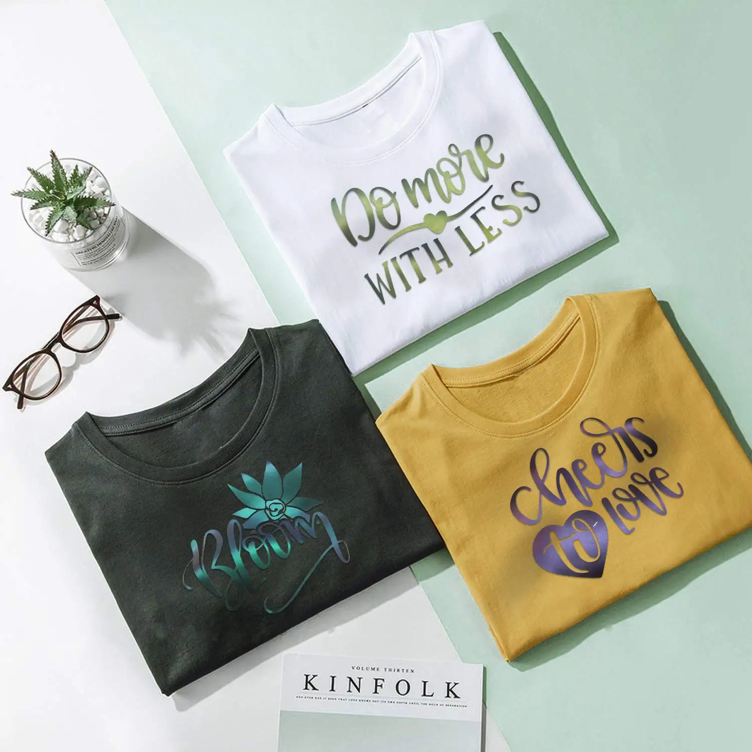 Shunaimei  Hot Sale Colorful Diy Film Chameleon Heat Transfer Vinyl Iron on Vinyl for Cutting