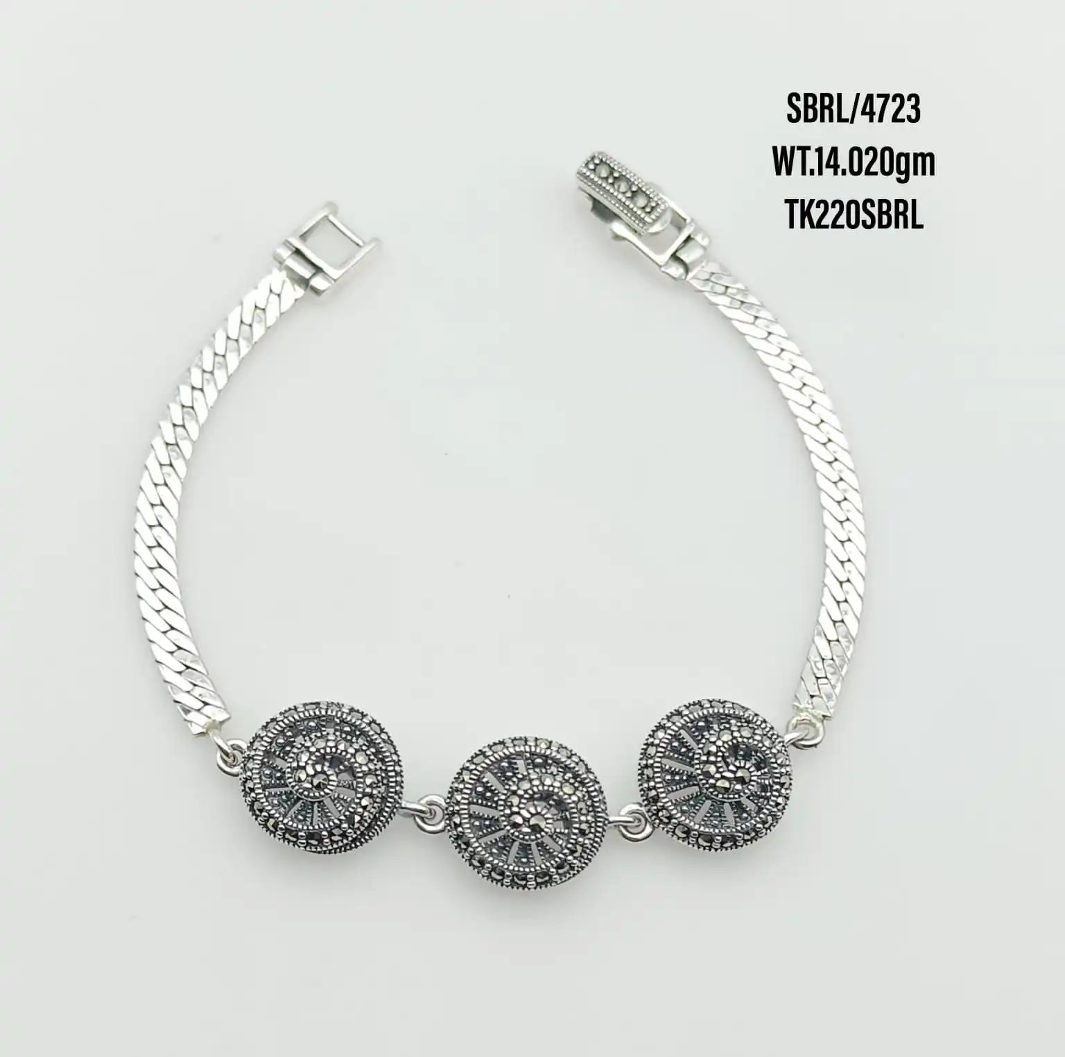 Women Plain 925 Jewellery Real Pure Sterling Silver Chain Bracelet Trendy Adjustable Wristband Silver bracelet