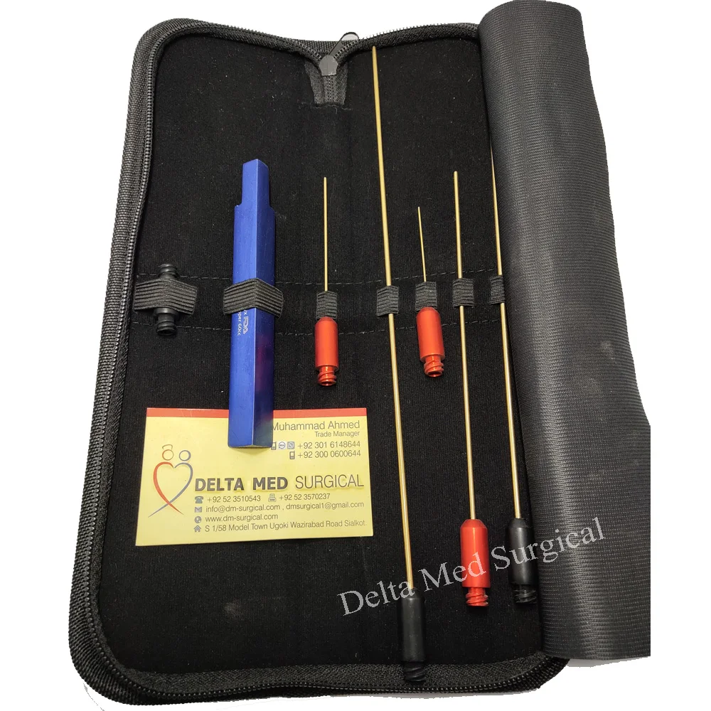 Liposuction Cannulas Set Of ( 125 Pcs Cannulas With Different Type & Size And 5pcs Stop Lock For Syringes for