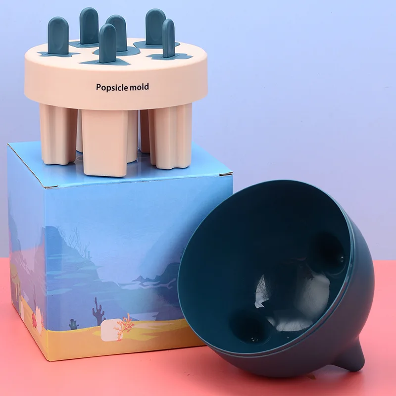 New 2022 Wholesale Top 6 Pieces New Design Fruit Stick Plastic Pop Ice Cream Mold BPA Free