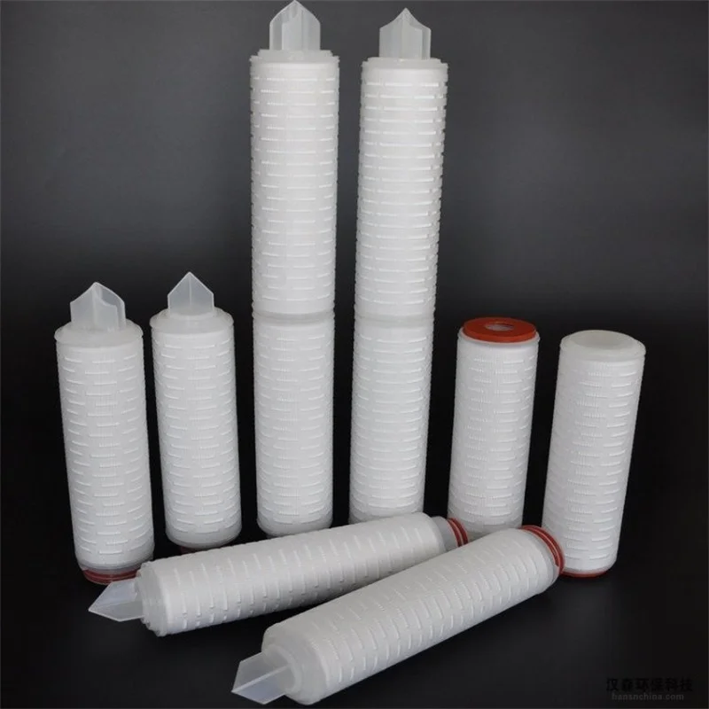 Hangzhou 0.22 Micron 20inch PES/PTFE Filter Cartridge Code 7 Membrane Pleated Filter Cartridge