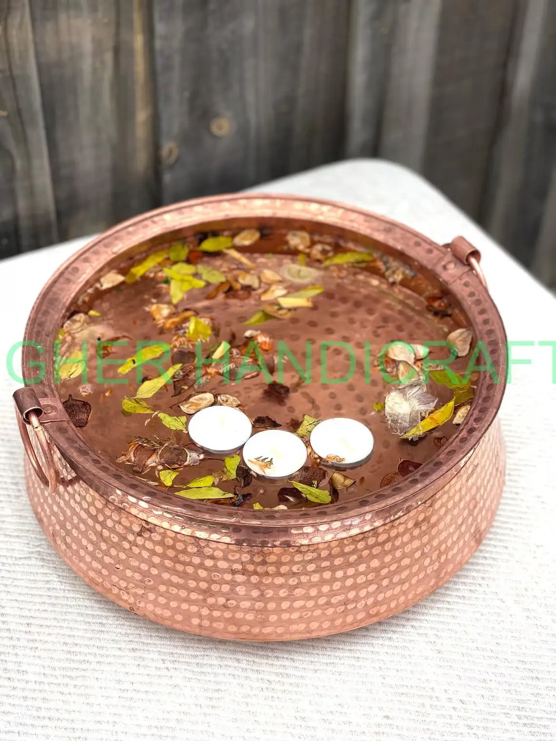 Metal Pedicure Bowl Copper Spa Bath Bowls Foot Massage Pedicure Tub Flower Decoration Bowl