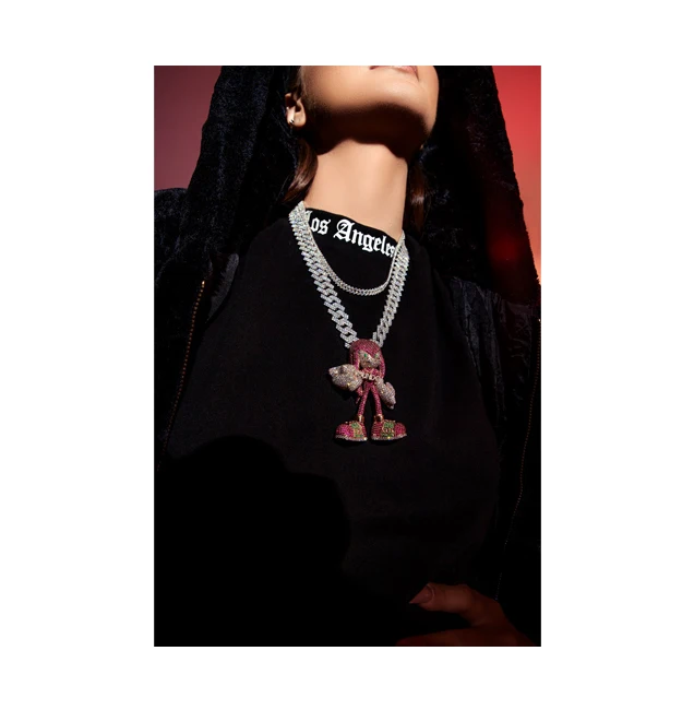 Optimum Quality Top Selling Fine Jewelry CVD HPHT Diamond Gold Hip Hop Pendant with Cuban Chain at Reasonable Price