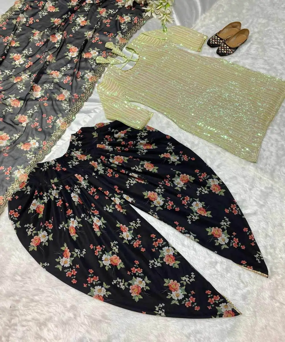 Indian Women Collection Cotton Kurti With Plazo in Lowest Price Market Surat Gujarat Ethnic Garment USA Door
